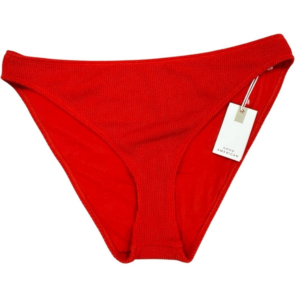 Good American Bright Poppy Bikini Bottom Textured‎ Swim 5/6 (2XL)
